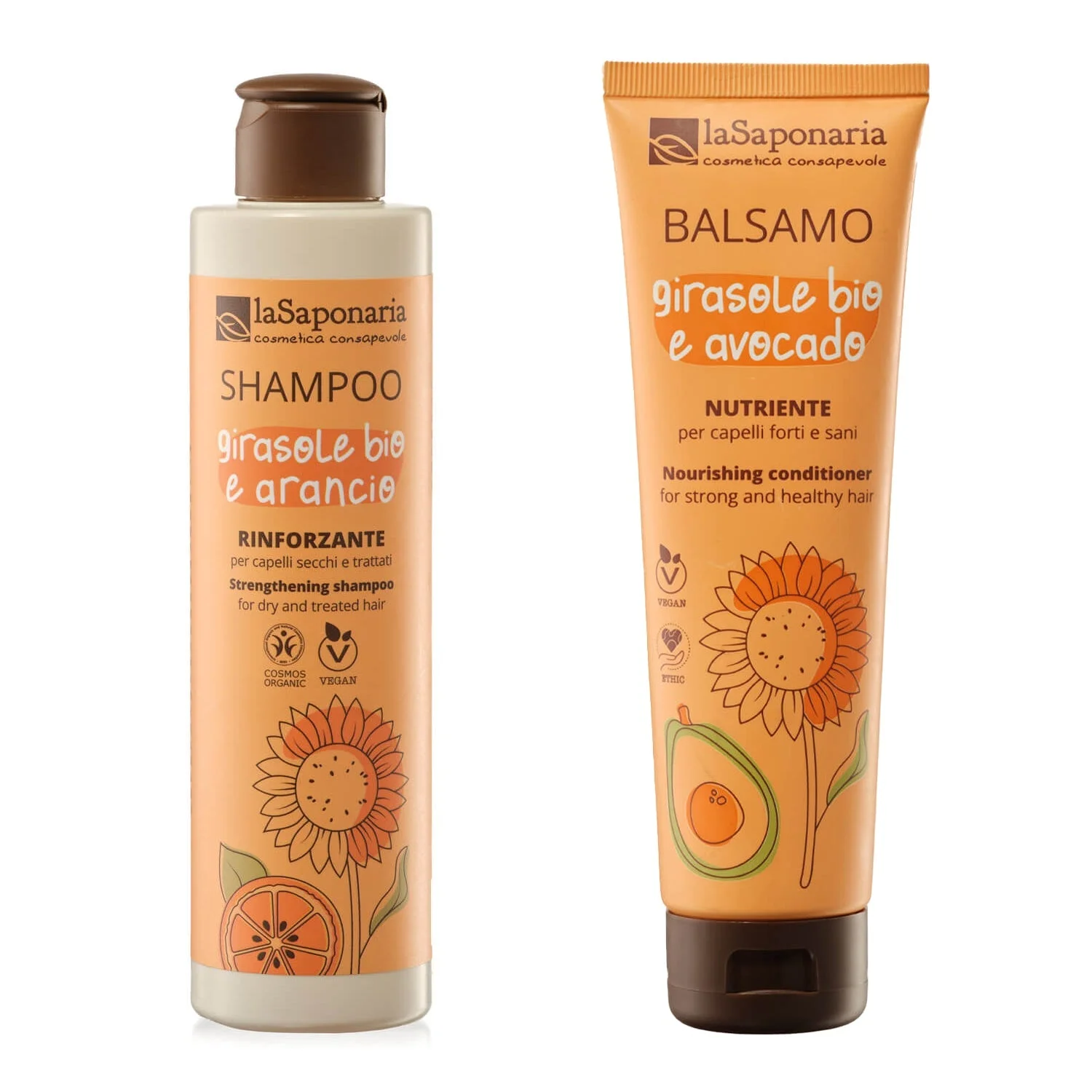 laSaponaria BIO sampon napraforgóval és édesnarancssal 30 ml