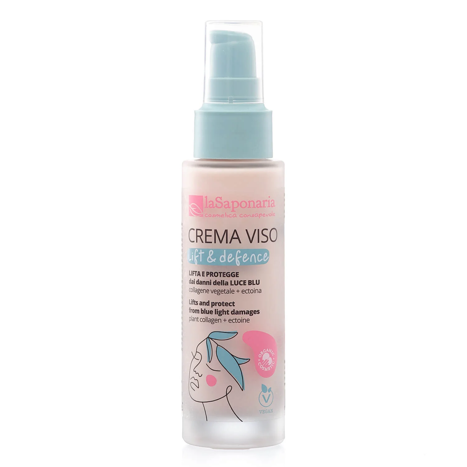 laSaponaria Lift & Defence nappali arckrém érett bőrre BIO (50 ml) - növényi kollagénnel és ektoinnal