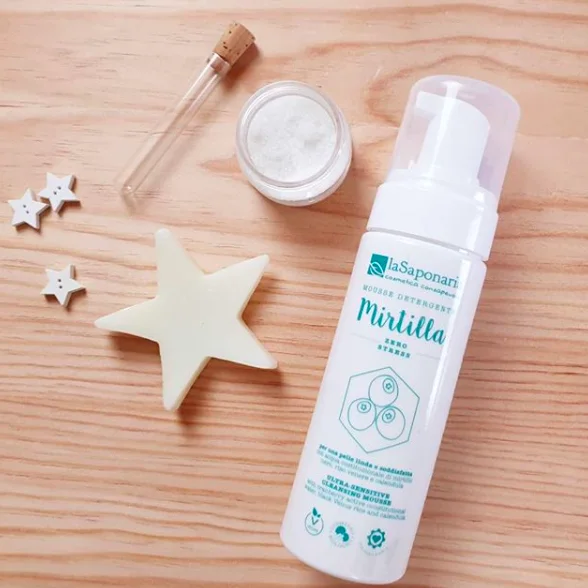 laSaponaria Extra gyengéd tisztítóhab érzékeny bőrre BIO 50 ml