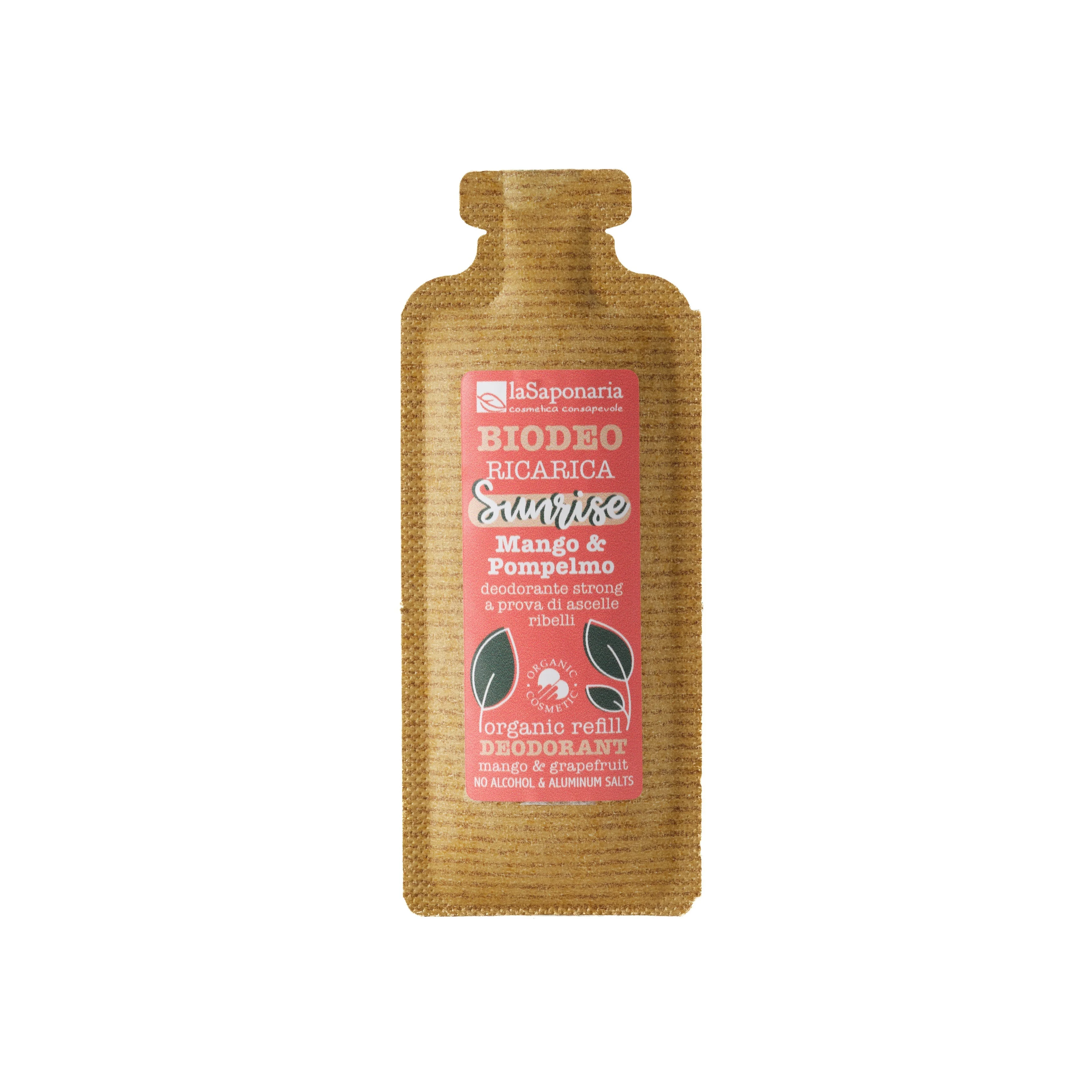 laSaponaria Sunrise roll-on dezodor utántöltő - BIO mangó és grépfrút (40 ml) - trópusi illat