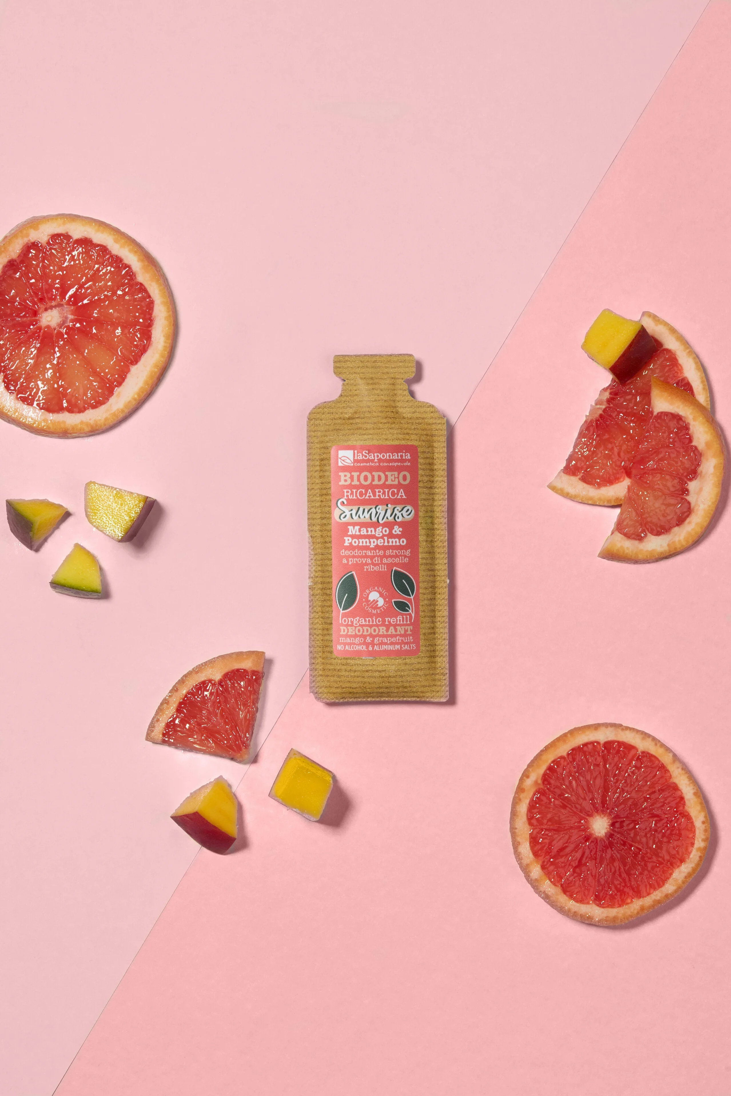 laSaponaria Sunrise roll-on dezodor utántöltő - BIO mangó és grépfrút (40 ml) - trópusi illat