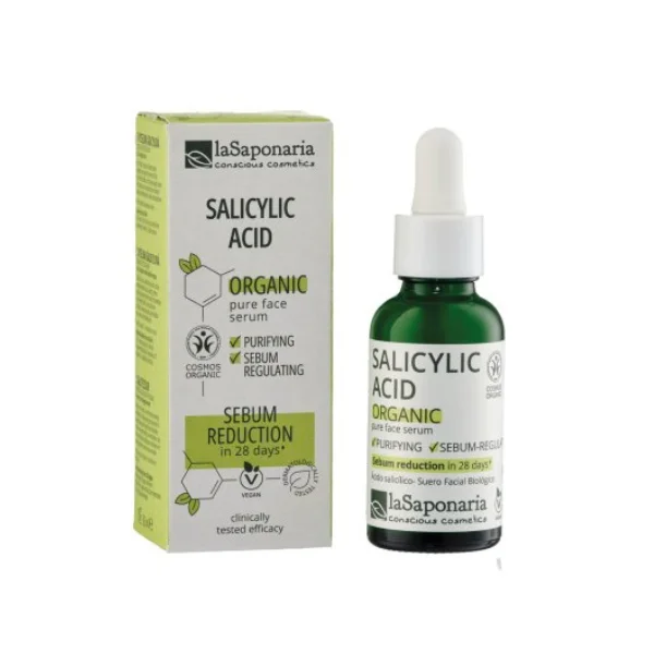 laSaponaria Arcszérum - BIO szalicilsav (30 ml) - aknéra hajlamos bőrre