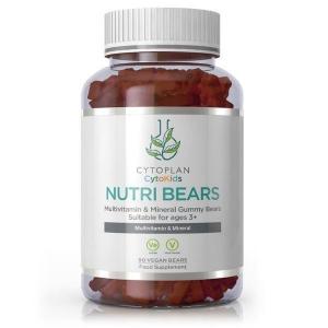 Cytoplan Nutri Bears - gumimacik, multivitamin gyermekek számára, eper 90db