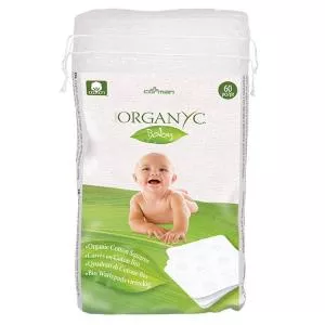 Organyc Gyermek tisztító pamut négyzetek (60 db) - 100% bio pamut