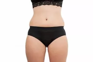 Pinke Welle Menstruációs bugyi Fekete Bikini - Medium Fekete - htr. és könnyű menstruáció (L)