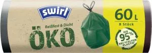 Swirl Öko visszahúzható táskák (8 db) - 60 l - 95%-ban újrahasznosított anyagokból készültek
