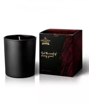The Greatest Candle in the World Illatgyertya fekete üvegben (170 g) - fa és fűszerek