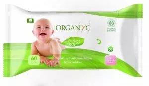 Organyc BIO baba nedves egészségügyi szalvéta (60 db)